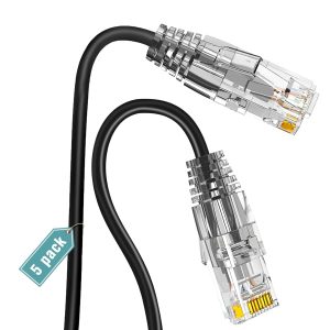 Ercielook Cat6a TANEK priključni kabel 0.15m - 1m (5kos), 10Gbps 550Mhz High Speed, 28AWG